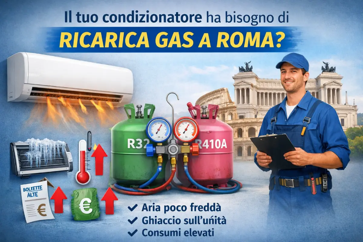 ricarica gas condizionatori a roma